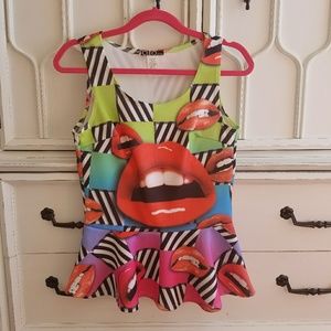 Trendy lips shirt
